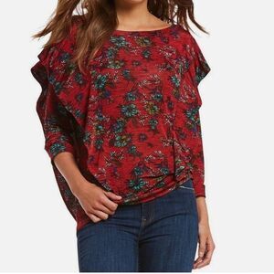 Free People Dock‎ Street Top Blouse Size M Boho Romantic Cottagecore